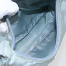 PRADA Hand Pouch Nylon Baby Blue Silver Auth fm5138-11