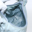 PRADA Hand Pouch Nylon Baby Blue Silver Auth fm5138-19