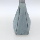 PRADA Hand Pouch Nylon Baby Blue Silver Auth fm5138-3