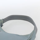 PRADA Hand Pouch Nylon Baby Blue Silver Auth fm5138-8