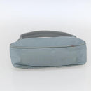 PRADA Hand Pouch Nylon Baby Blue Silver Auth fm5138-5