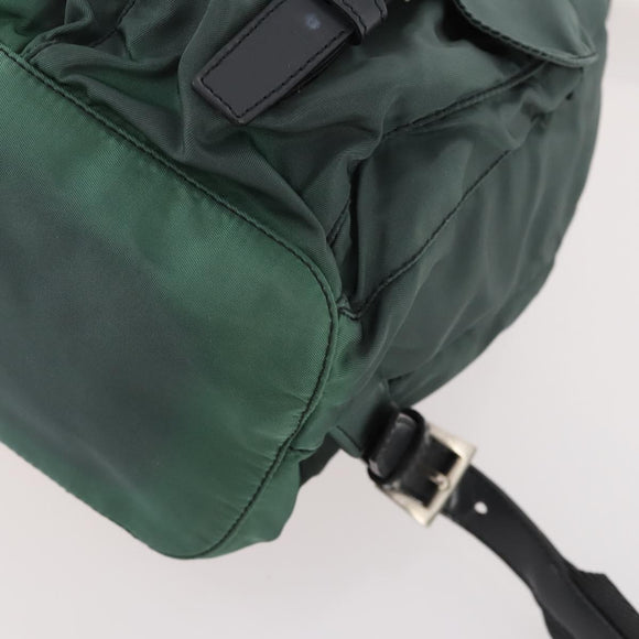 PRADA Backpack Nylon Green Silver Auth fm5140