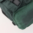 PRADA Backpack Nylon Green Silver Auth fm5140-17