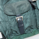 PRADA Backpack Nylon Green Silver Auth fm5140-28
