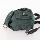 PRADA Backpack Nylon Green Silver Auth fm5140-4