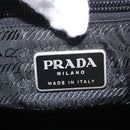 PRADA Tote Bag Nylon Black Silver Auth fm5142-10