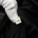 PRADA Tote Bag Nylon Leather Black Gold Auth fm5143-11