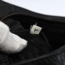 PRADA Tote Bag Nylon Leather Black Gold Auth fm5143-12