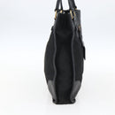 PRADA Tote Bag Nylon Leather Black Gold Auth fm5143-4