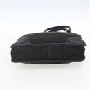 PRADA Tote Bag Nylon Leather Black Gold Auth fm5143-5