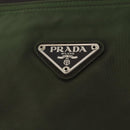 PRADA Shoulder Bag Nylon Green Silver Auth fm5146-17