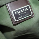 PRADA Shoulder Bag Nylon Green Silver Auth fm5146-20