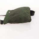 PRADA Shoulder Bag Nylon Green Silver Auth fm5146-4