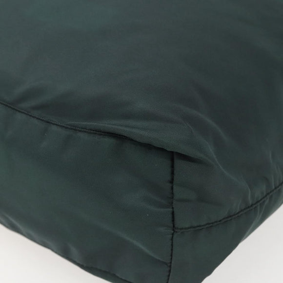 PRADA Tragetasche Nylon Grün Silber Auth fm5147
