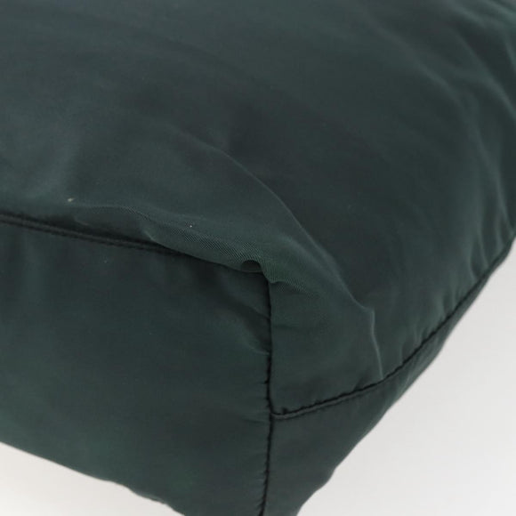 PRADA Tragetasche Nylon Grün Silber Auth fm5147