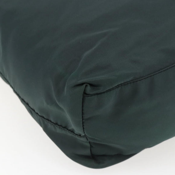 PRADA Tragetasche Nylon Grün Silber Auth fm5147
