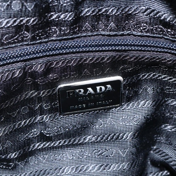 PRADA Tragetasche Nylon Grün Silber Auth fm5147