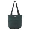 PRADA Tragetasche Nylon Grün Silber Auth fm5147-2