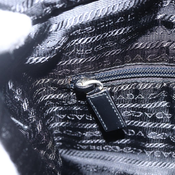 PRADA Tragetasche Nylon Grün Silber Auth fm5147