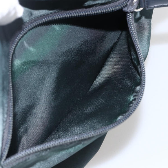 PRADA Tragetasche Nylon Grün Silber Auth fm5147