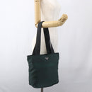 PRADA Tragetasche Nylon Grün Silber Auth fm5147-24