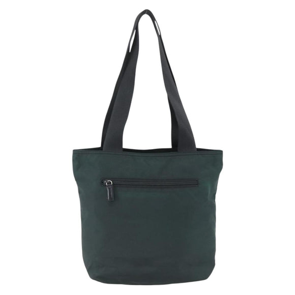 PRADA Tragetasche Nylon Grün Silber Auth fm5147
