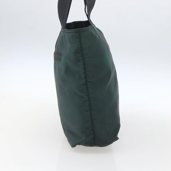 PRADA Tragetasche Nylon Grün Silber Auth fm5147