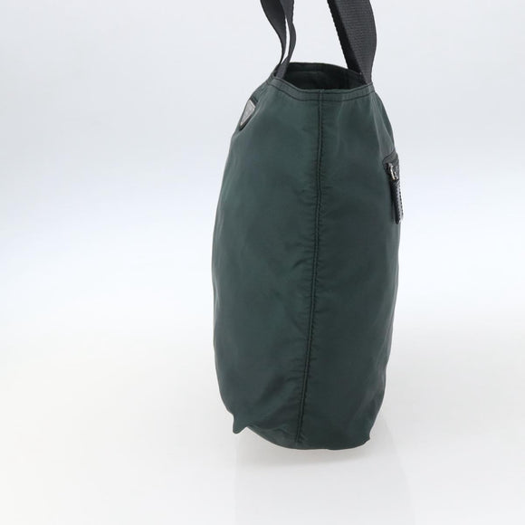 PRADA Tragetasche Nylon Grün Silber Auth fm5147