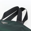 PRADA Tragetasche Nylon Grün Silber Auth fm5147-8