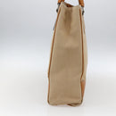PRADA Handtasche Canvas Leder Beige Silber Auth fm5148-4