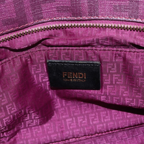 FENDI Zucca Canvas Handtas PVC Paars goud Auth fm5149