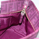 FENDI Zucca Canvas Handtas PVC Paars goud Auth fm5149-19