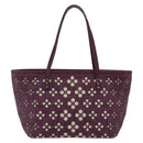 FENDI Zucca Canvas Handtas PVC Paars goud Auth fm5149-2