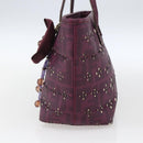 FENDI Zucca Canvas Handtas PVC Paars goud Auth fm5149-4