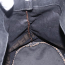 FENDI Hand Bag Nylon Black Gold Auth fm5150-18