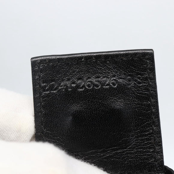 FENDI Hand Bag Nylon Black Gold Auth fm5150