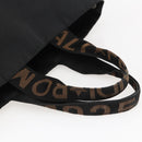 FENDI Hand Bag Nylon Black Gold Auth fm5150-7