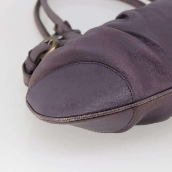 Salvatore Ferragamo Gancini Tote Bag Leather Purple Auth fm5151