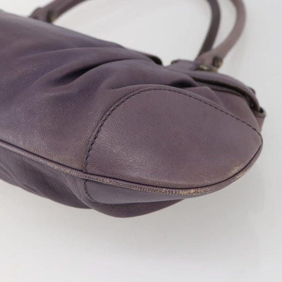 Salvatore Ferragamo Gancini Tote Bag Leather Purple Auth fm5151