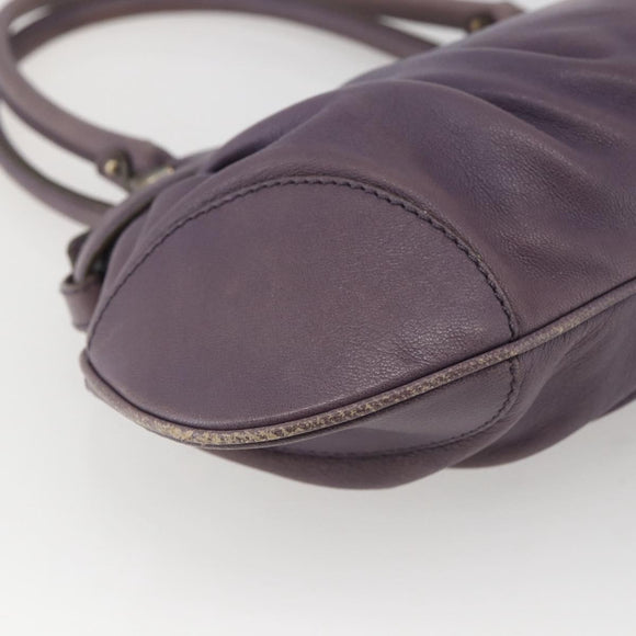 Salvatore Ferragamo Gancini Tote Bag Leather Purple Auth fm5151