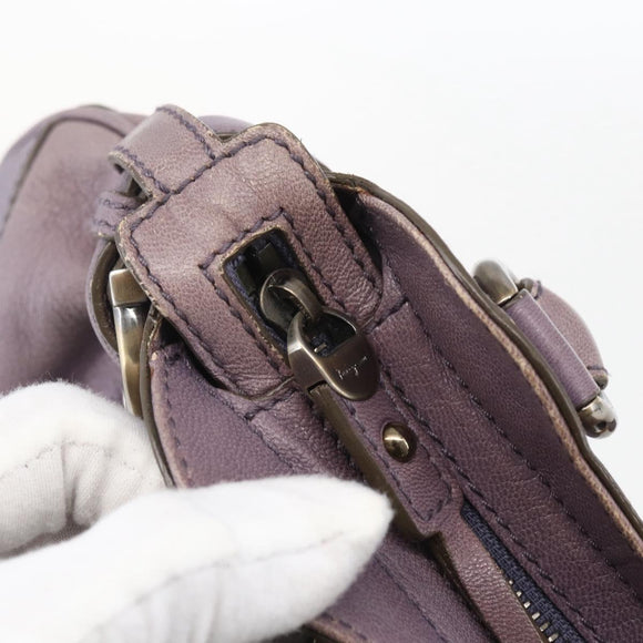 Salvatore Ferragamo Gancini Tote Bag Leather Purple Auth fm5151