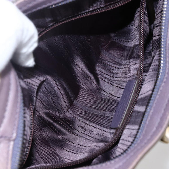 Salvatore Ferragamo Gancini Tote Bag Leather Purple Auth fm5151