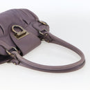 Salvatore Ferragamo Gancini Tote Bag Leather Purple Auth fm5151-7