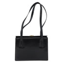Salvatore Ferragamo Gancini Tote Bag Leather Black Gold Auth fm5152-13