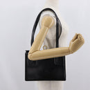 Salvatore Ferragamo Gancini Tote Bag Leather Black Gold Auth fm5152-24