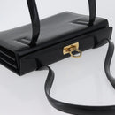 Salvatore Ferragamo Gancini Tote Bag Leather Black Gold Auth fm5152-7