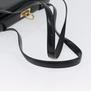 Salvatore Ferragamo Gancini Tote Bag Leather Black Gold Auth fm5152-8
