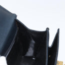 Salvatore Ferragamo Gancini Hand Bag Leather 2way Navy Gold Auth fm5153-23