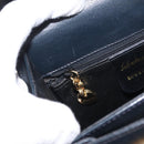 Salvatore Ferragamo Gancini Hand Bag Leather 2way Navy Gold Auth fm5153-28