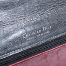 Christian Dior Chain Shoulder Bag Leather Black Gold Auth fm5154-18